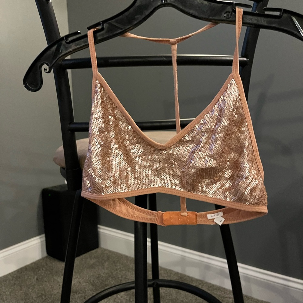 Chan Luu Pink sparkly Bralette size XS